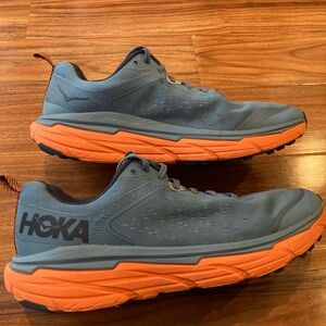 Hoka One One Challenger ATR 6 men  SZ 11.5D Blue Orange Running Shoes Sneakers